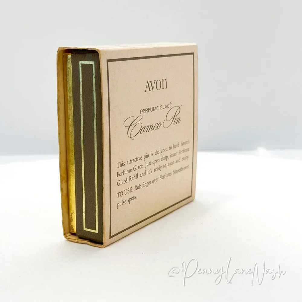 NIB Vintage Avon Perfume Glace Silhouette Cameo Pin Brooch - Picture 3 of 7